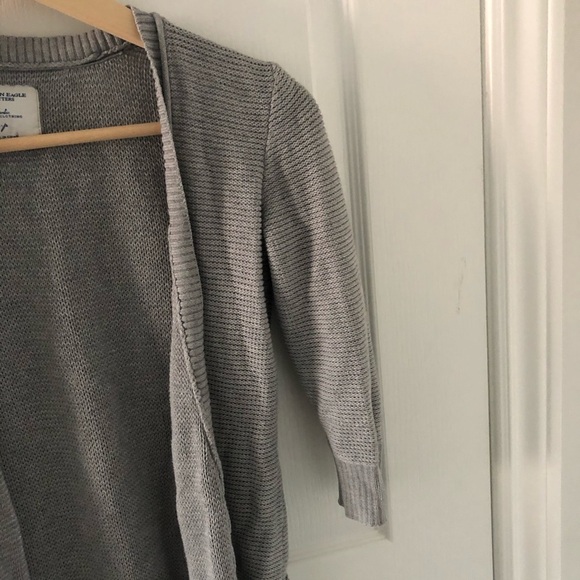 AMERICAN eagle 3/4 sleeve open knitted cardigan  S - Picture 3 of 8